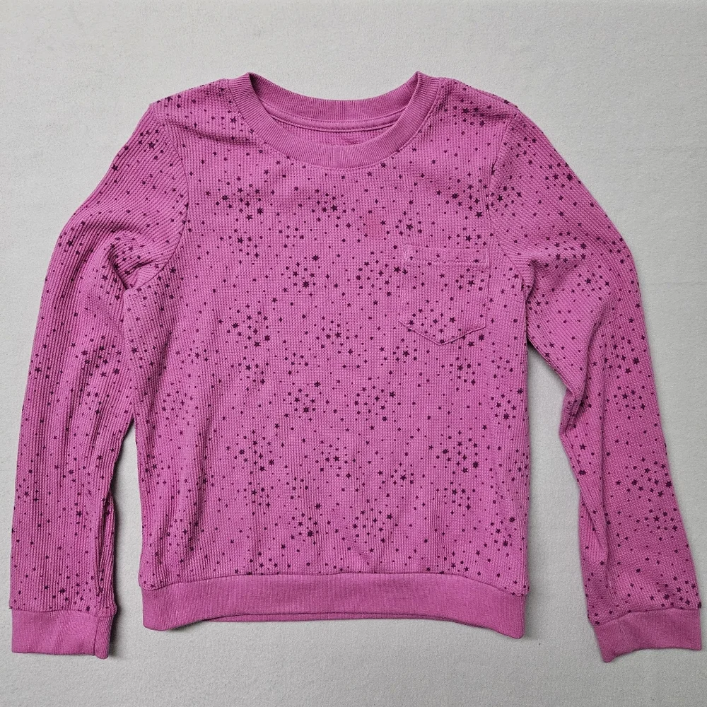 Cat & Jack Thermal Shirt and Velvet Look Pants Pink Girls Size Large